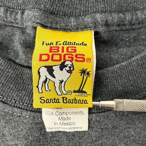 Big Dogs 2004 "Its Five OClock Somewhere" Graphic T-Shirt Gray S - Picture 6 of 10